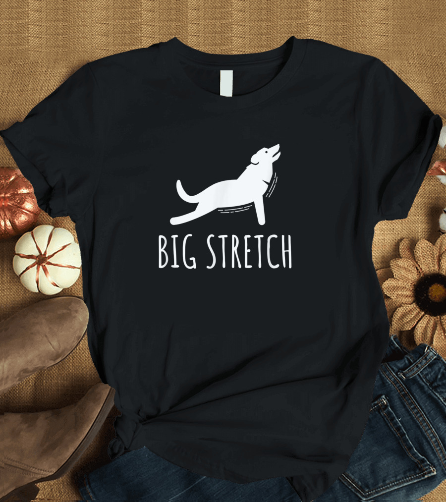 Funny Dog Yoga Big Stretch Dog Stretching Nama Big Stretch T-Shirt
