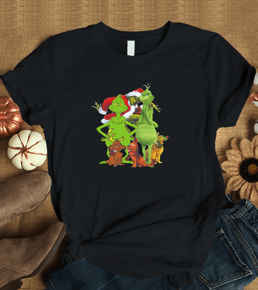 Grinch Max Dog Christmas Characters Collection T-Shirt