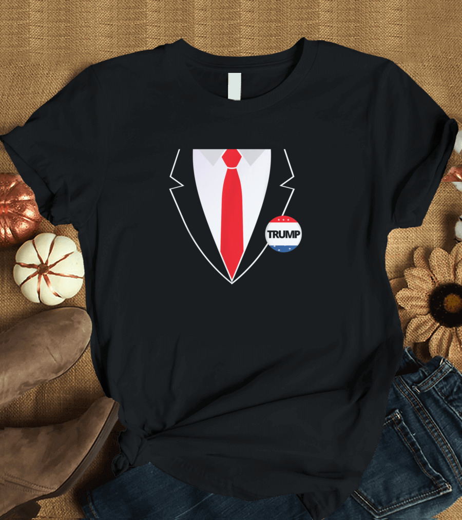 Donald Trump Suit Red Tie Trump Badge T-Shirt