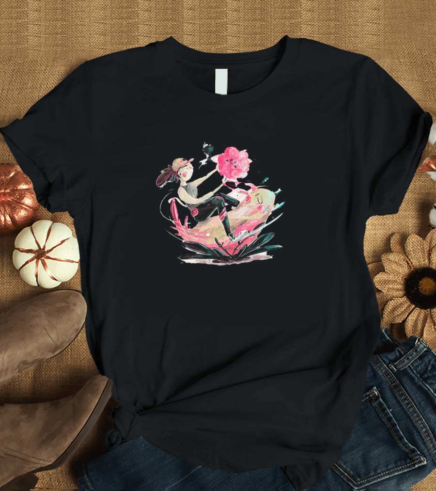 Girl and Shark Adventure Splash T-Shirt