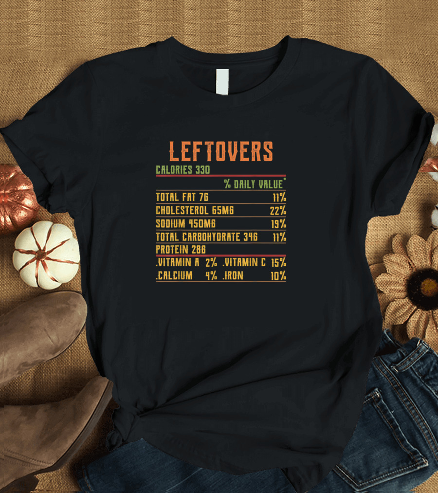LEFTOVERS CALORIES 330 NUTRITION FACTS T-Shirt