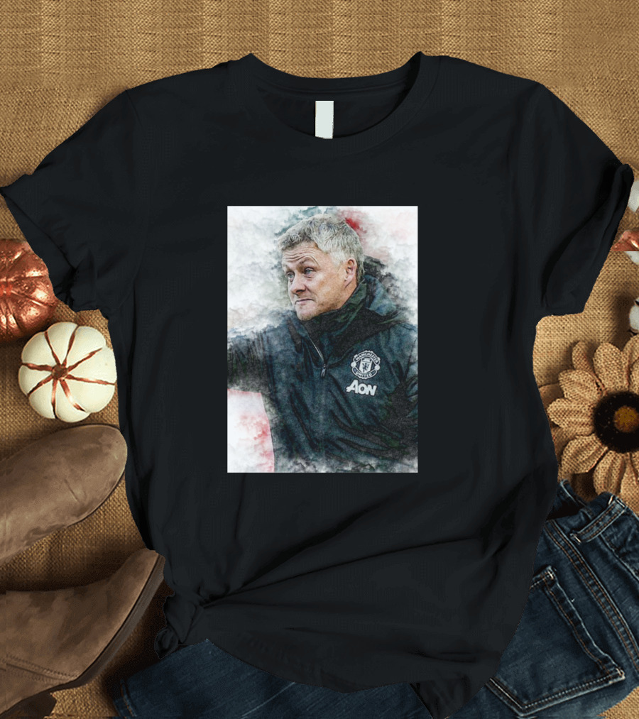 Ole Gunnar Solskjaer Manchester United Football Club Aon Jacket Coach T-Shirt