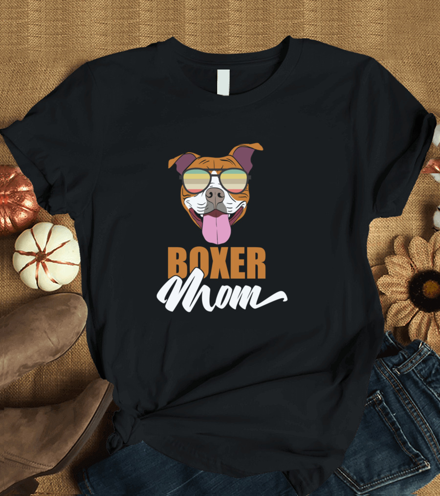Boxer Mom Dog Vintage For Certified T-Shirt