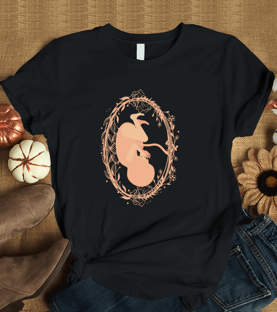 Doula Baby Pregnant Floral Midwife Birth T-Shirt
