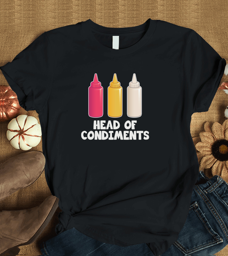 Head Of Condiments Ketchup Mustard Mayonaise Mayo Trio T-Shirt