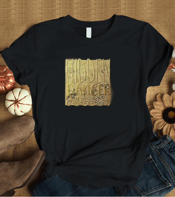 T-Shirt: Hidden Dancer Vintage Gold Typography with Floral T-Shirt Hidden Dancer Vintage Gold Typography with Floral T-Shirt
