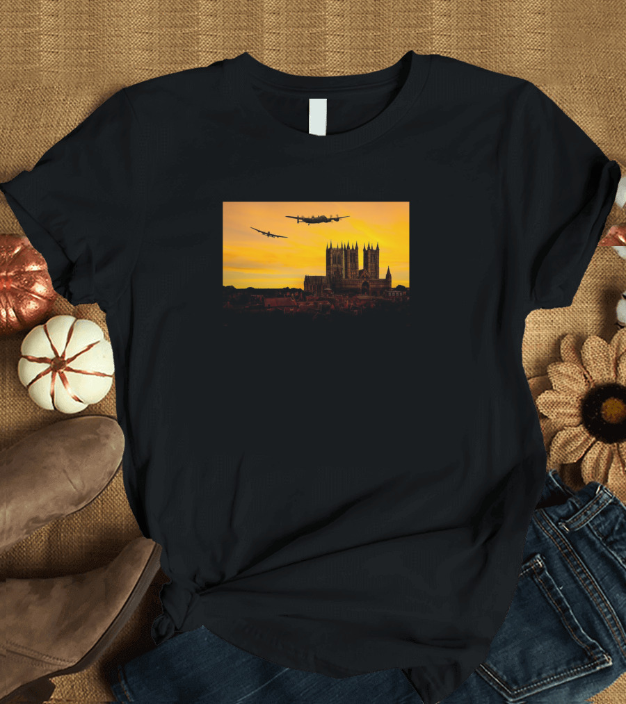 Ancestral Cathedral with Lancaster Bombers at Sunset T-Shirt