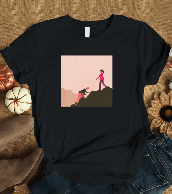 T-Shirt: Climbers Helping Each Other in October Mountains T-Shirt Climbers Helping Each Other in October Mountains T-Shirt