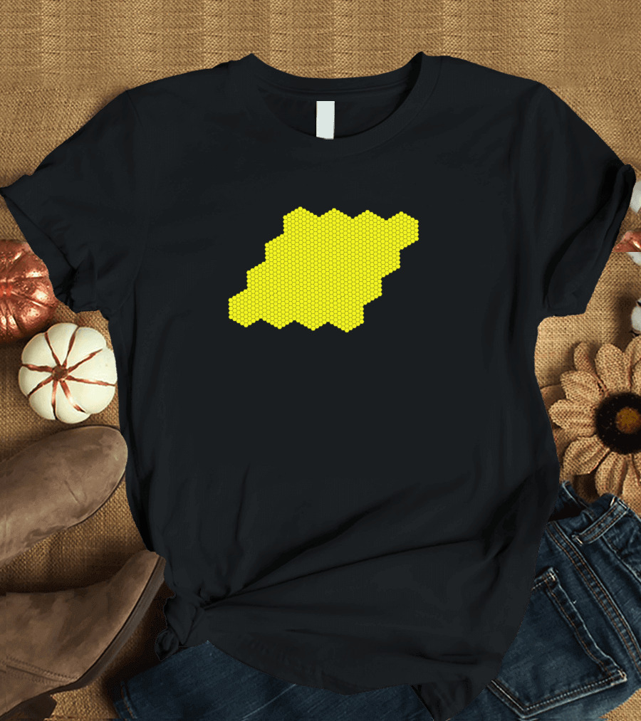 Honeybee Beehive Honeycomb Tiled T-Shirt