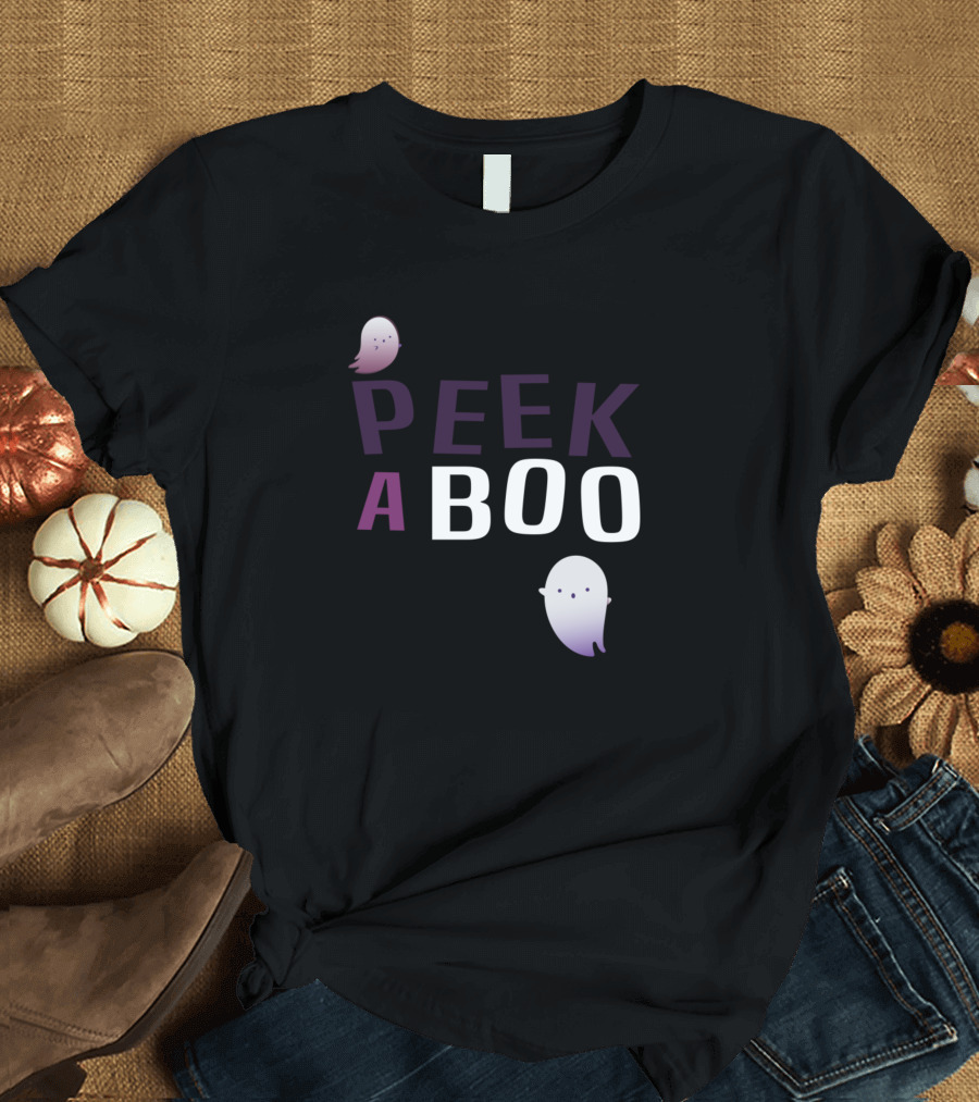 Peek A Boo Cute Ghosts T-Shirt