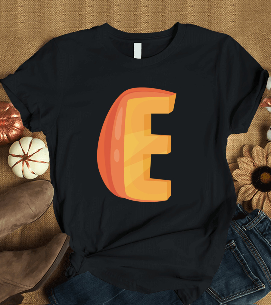 E Shaped Fruit Vegetable Alphabet T-Shirt