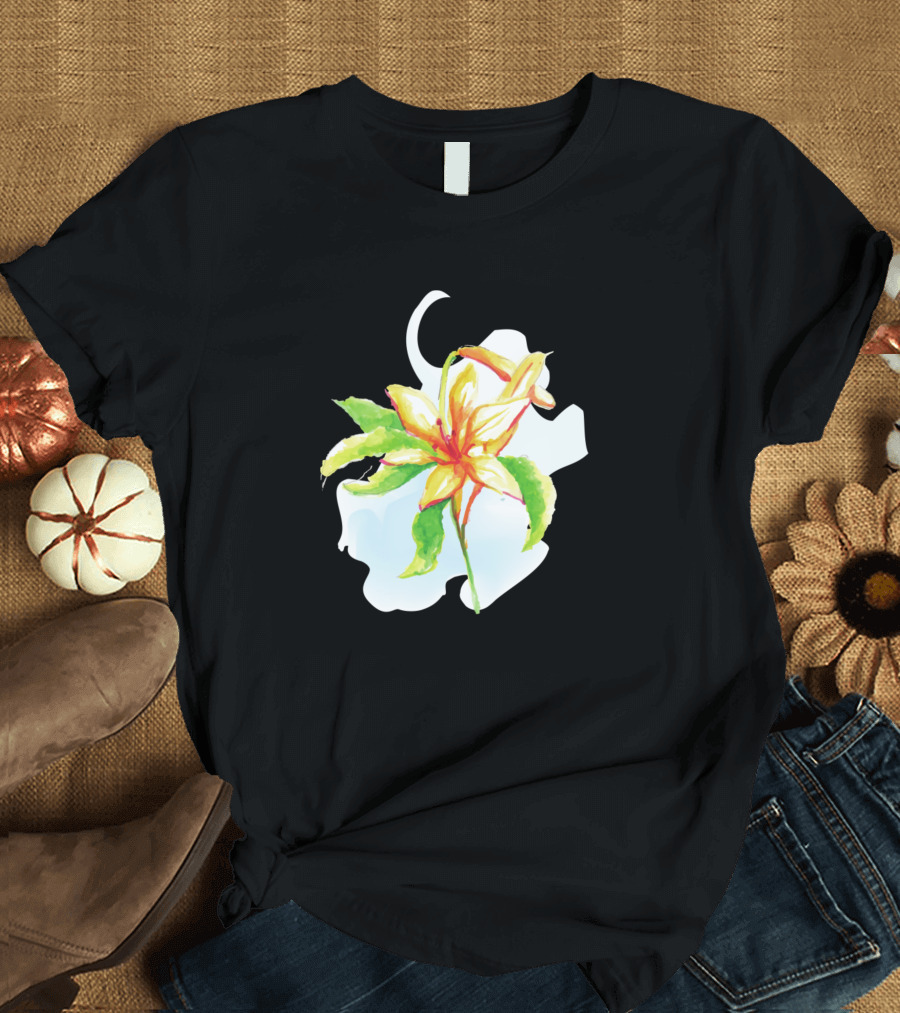 Watercolour White Lily T-Shirt