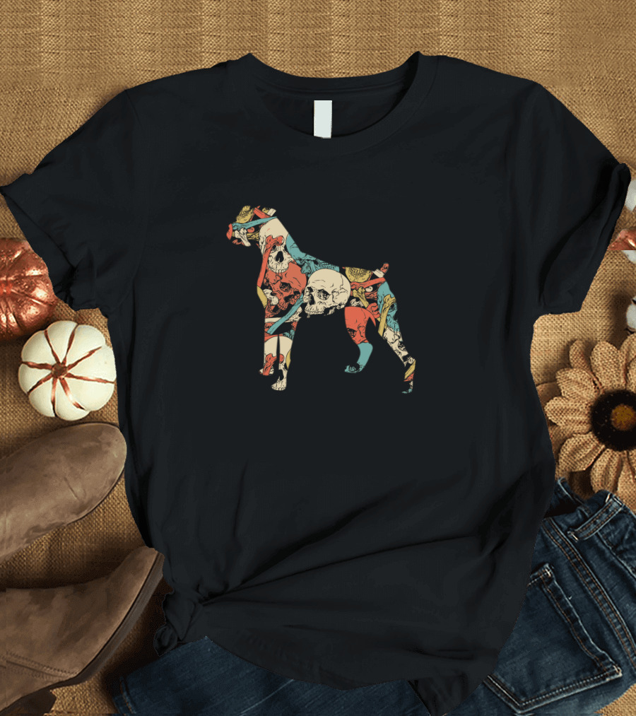 Zombie Boxer Skull Collage T-Shirt