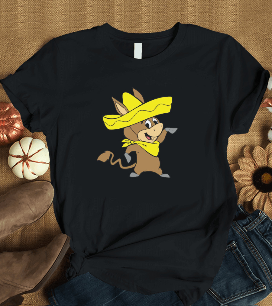 Baba Looey Cartoon Character With Yellow Sombrero and Bandana T-Shirt