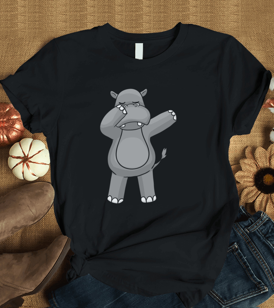 Dabbing Hippo Dance for Hippopotamus Lovers Zoo Wild T-Shirt