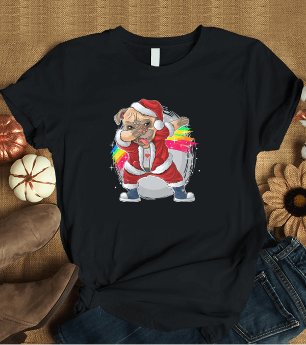 T-Shirt: Fast Dab Santa Boxer Dog Happy Xmas Day Costume T-Shirt Fast Dab Santa Boxer Dog Happy Xmas Day Costume T-Shirt