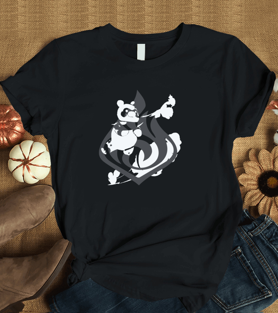 Genshin Impact Xiangling's Guoba Panda Pyro Vision Flame T-Shirt