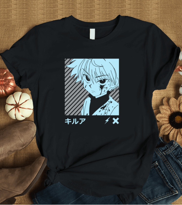 T-Shirt: Killua Zoldyck キルア Lightning Cross Hunter x Hunter T-Shirt Killua Zoldyck キルア Lightning Cross Hunter x Hunter T-Shirt