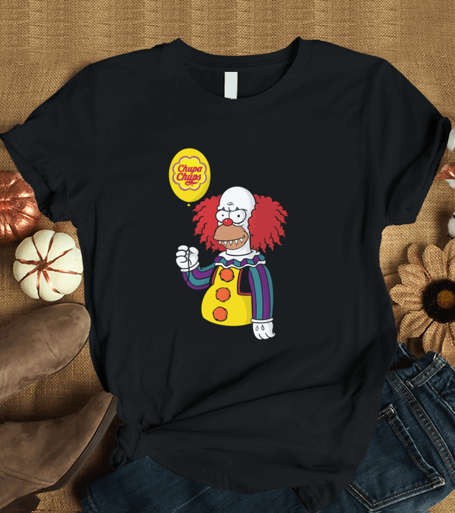 Krusty Clown Horror Chupa Chups Balloon T-Shirt