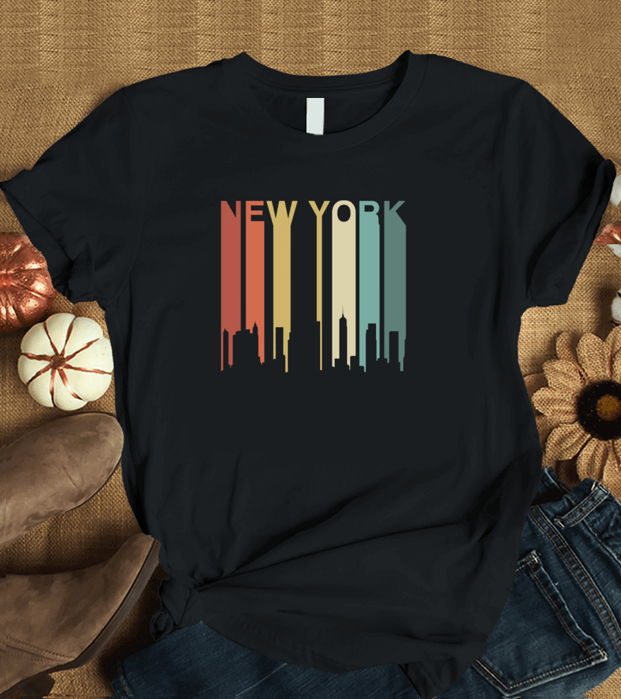 Retro New York Vintage City Skyline NYC NY Urban T-Shirt