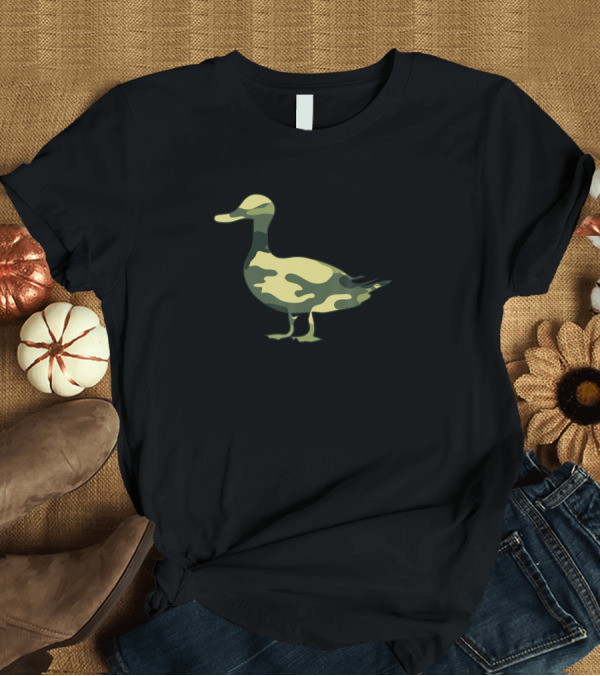 T-Shirt: Military Duck Camo US Mallard Vet Print T-Shirt Military Duck Camo US Mallard Vet Print T-Shirt