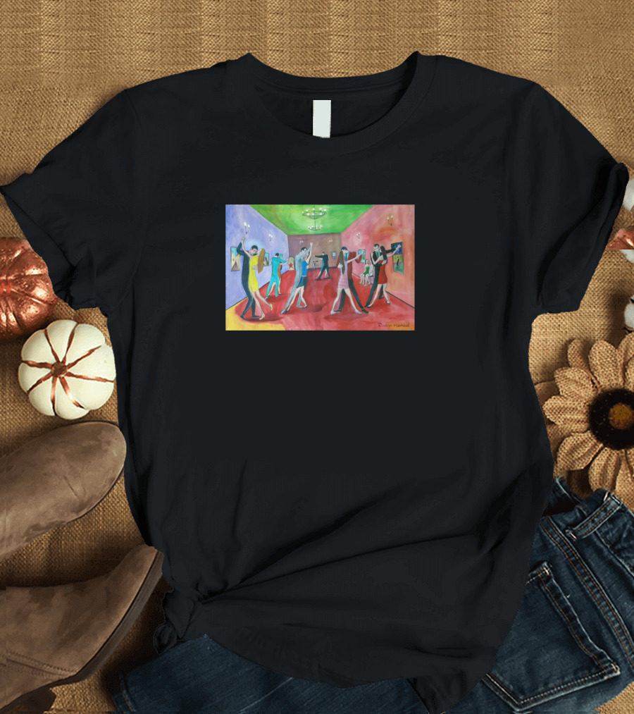 Tango Dancers in Colorful Ballroom by Radomski Marat T-Shirt