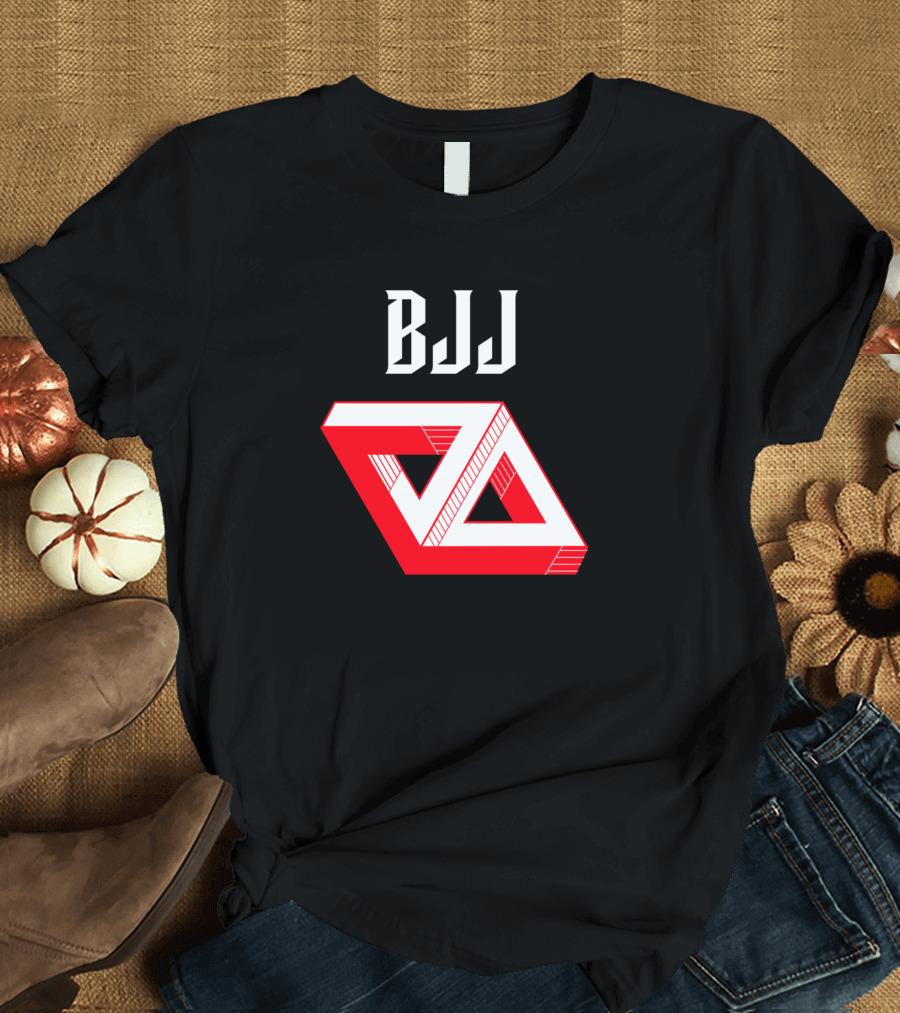 BJJ Red and White Double Triangle T-Shirt