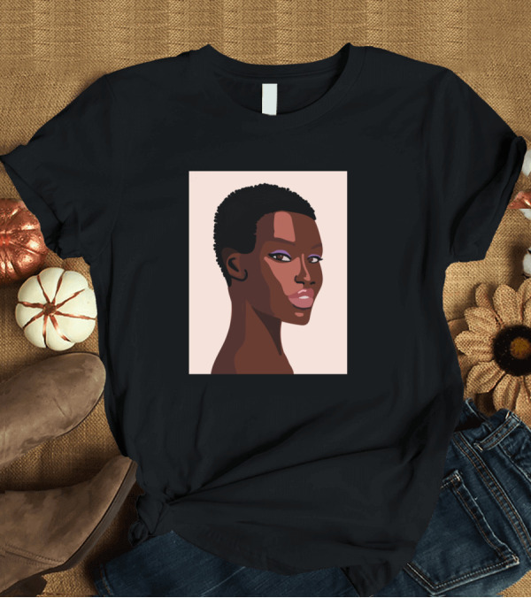 T-Shirt: Black Girl Portrait T-Shirt Black Girl Portrait T-Shirt