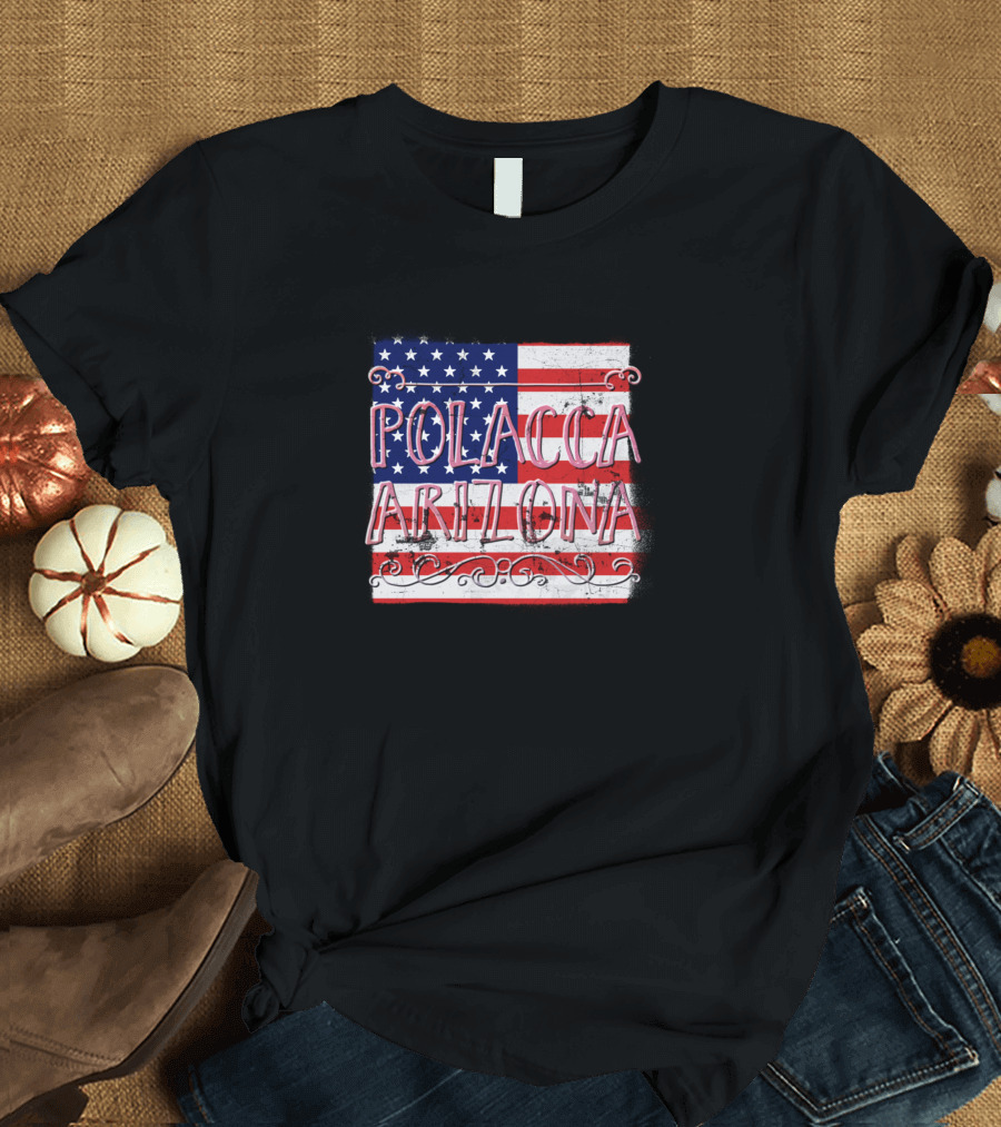 Polacca Arizona American Flag Style Banner T-Shirt