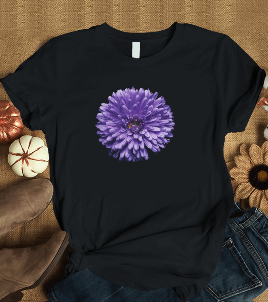 Wild Violet Chrysanthemum Flower T-Shirt