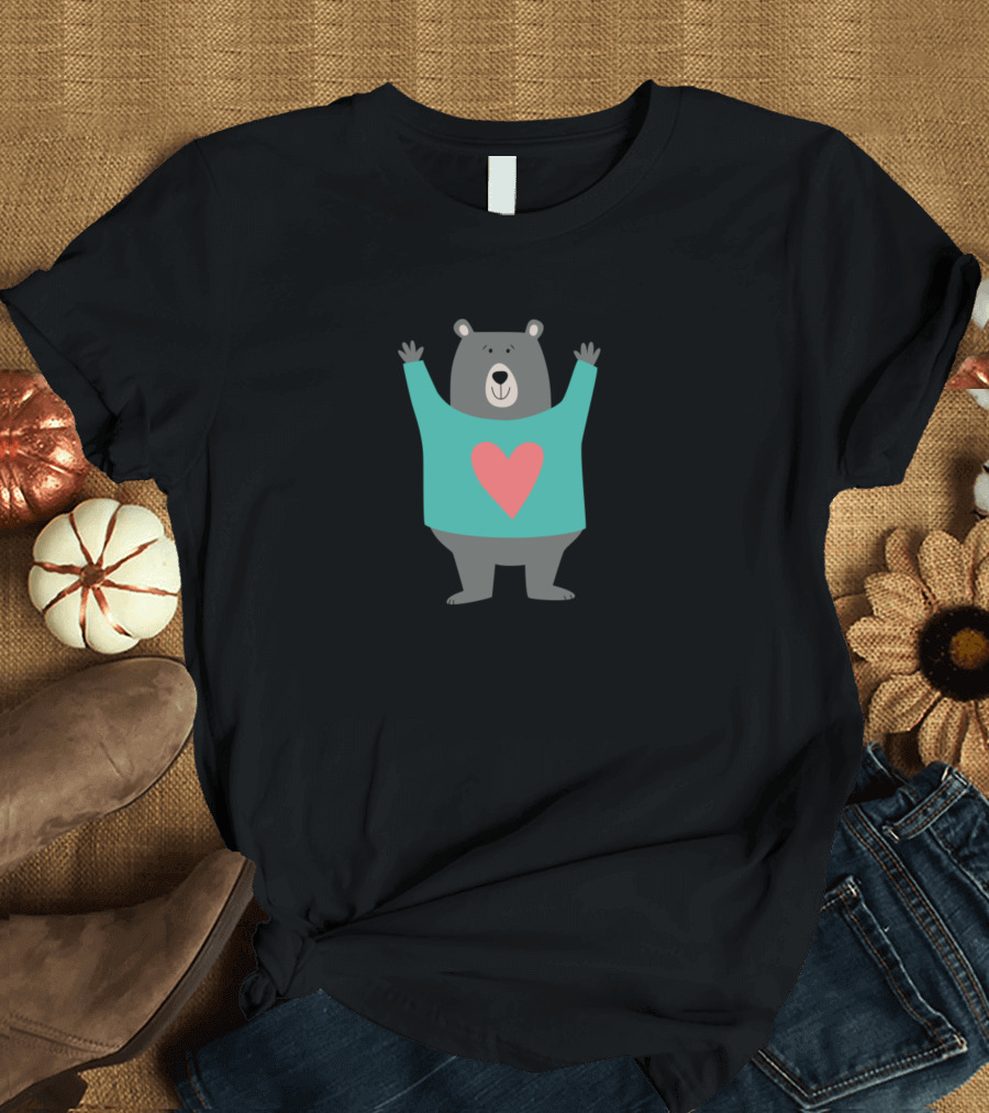 I Need A Bear Hug Cute Bear With Heart T-Shirt