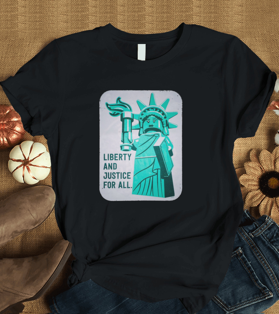 Liberty And Justice For All LEGO Statue of Liberty T-Shirt