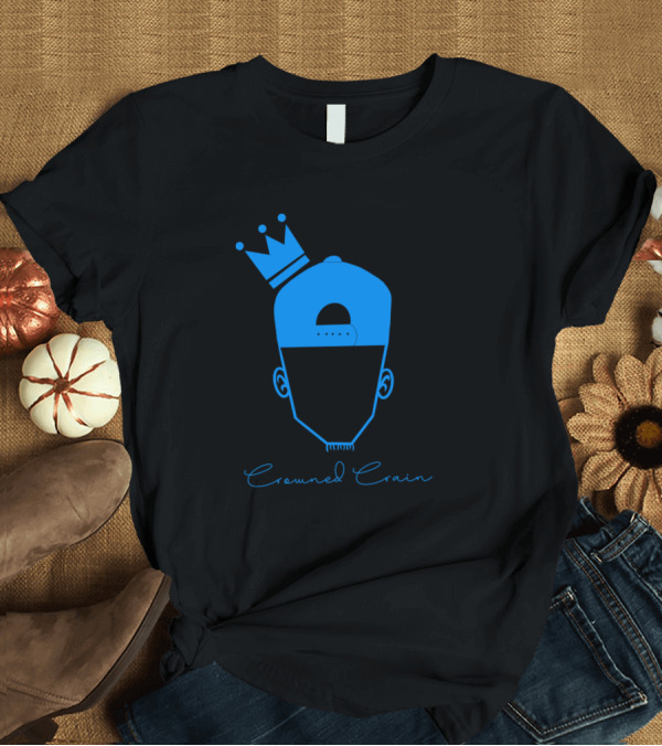 T-Shirt: Crowned Crain Blue Cap Icon with Crown T-Shirt Crowned Crain Blue Cap Icon with Crown T-Shirt