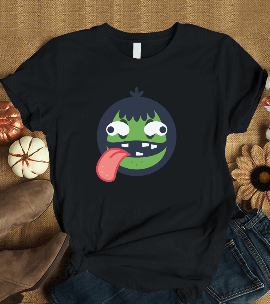 Grubber Powerpuff Girls Green Monster Face Tongue Out T-Shirt
