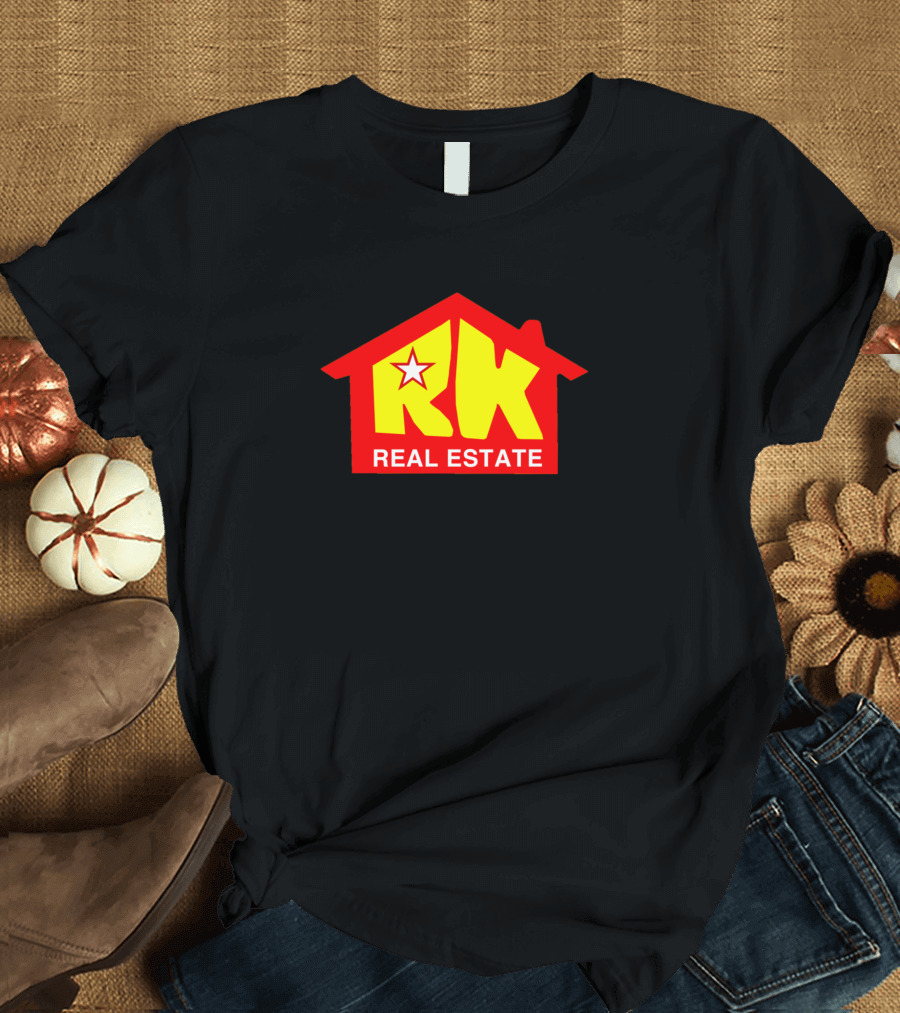 RK Real Estate House Logo with Star T-Shirt