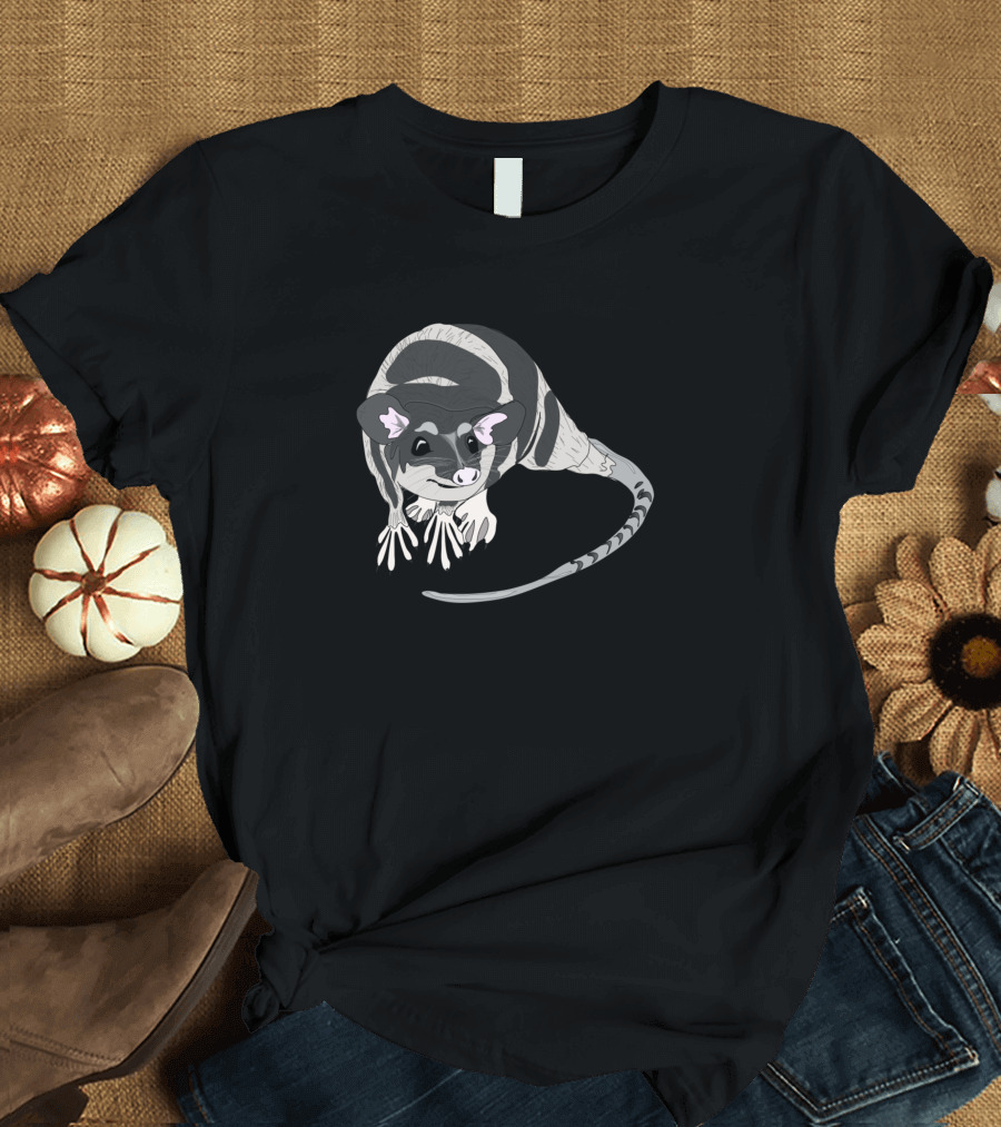 Yapok Sarigue Aquatic Opossum Striped T-Shirt