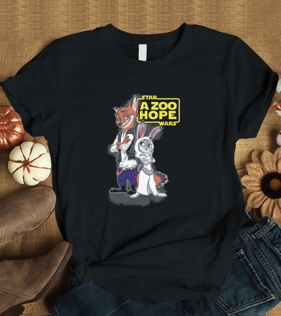 Star Wars A Zoo Hope Parody Nick Wilde Judy Hopps T-Shirt