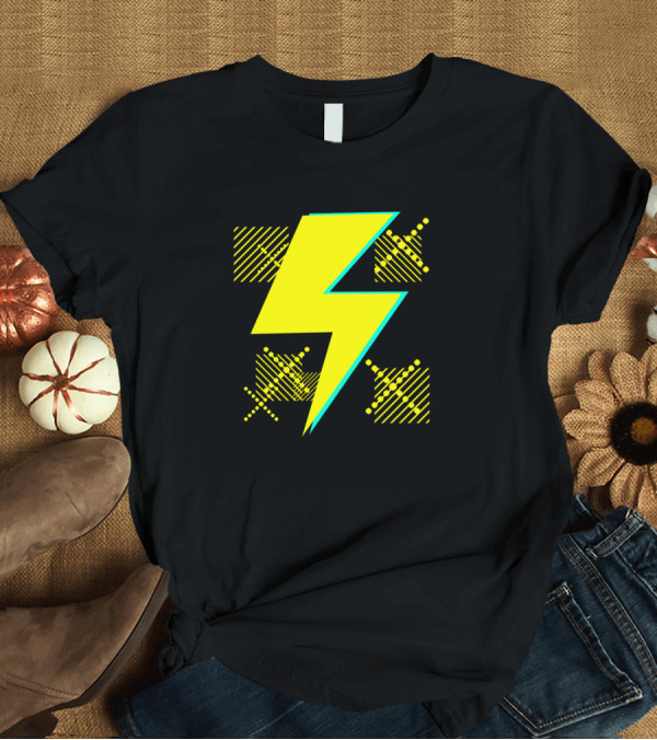 T-Shirt: Electric Ebike Escooter Lightning Bolt Energetic Power T-Shirt Electric Ebike Escooter Lightning Bolt Energetic Power T-Shirt