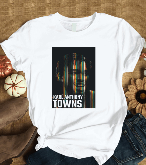 T-Shirt: Karl Anthony Towns Vibrant Vertical Stripe T-Shirt Karl Anthony Towns Vibrant Vertical Stripe T-Shirt
