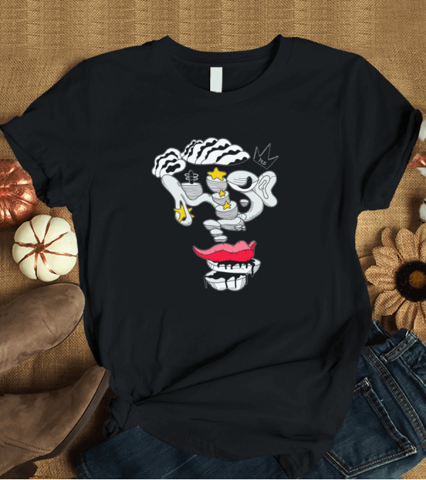 T-Shirt: King Drippy Lip PX Crown Abstract Art Stars και Lips T-Shirt King Drippy Lip PX Crown Abstract Art Stars και Lips T-Shirt