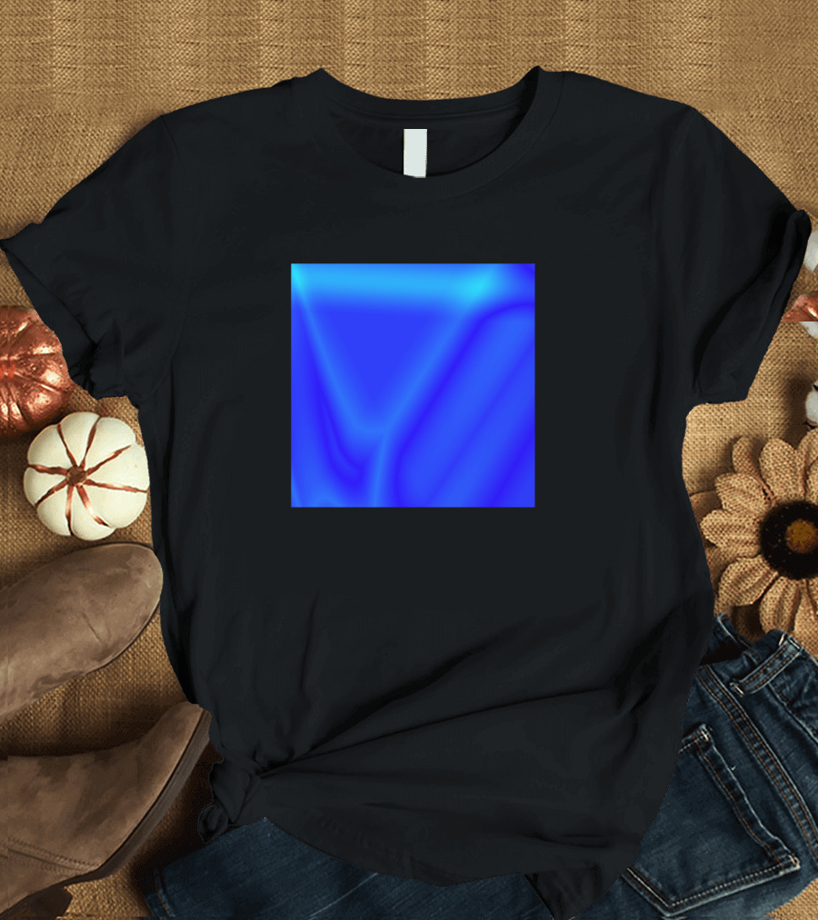 Sky Blue Purple Texture Abstract Vivid Gradient Squares T-Shirt