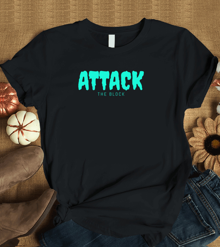 Attack The Block Movie Logo Phrase Text T-Shirt