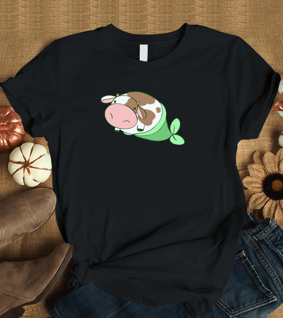 Cow Fish Sea Ocean Water Fusion T-Shirt