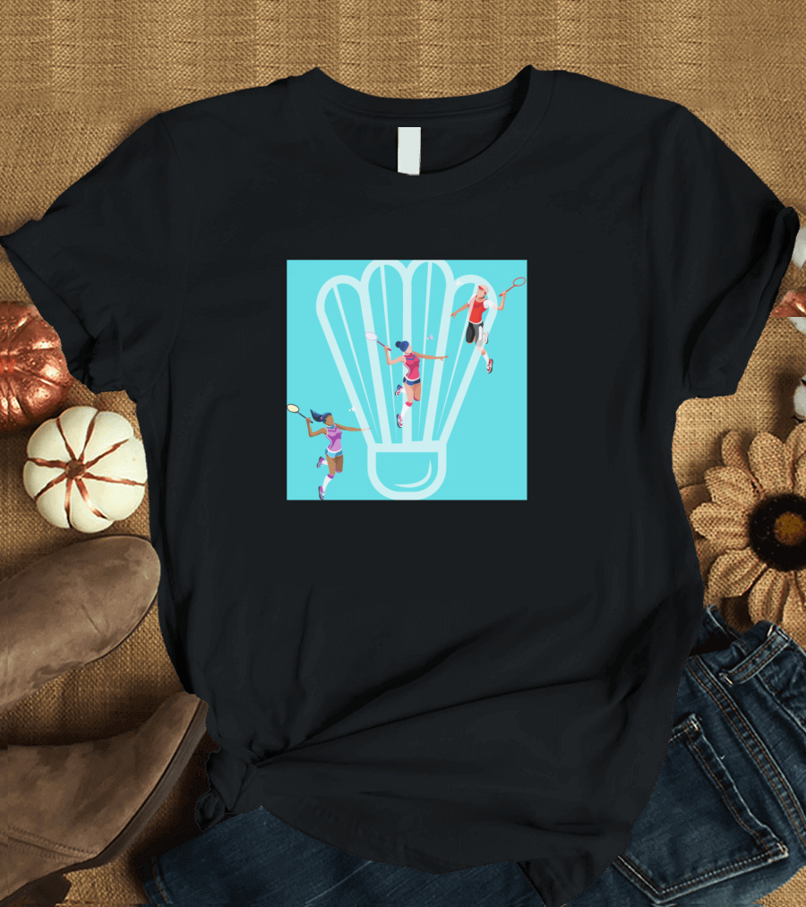 Game Set Play Badminton Shuttlecock Players T-Shirt