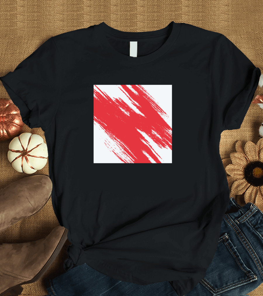 Grunge Red Paint Texture Background T-Shirt