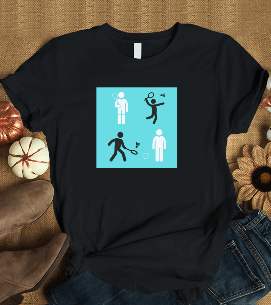 Instruction For Badminton Players Silhouette Moves T-Shirt