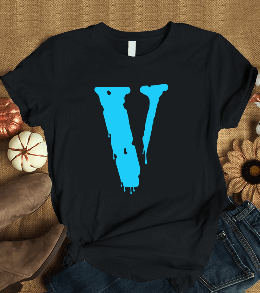 Vlone Baby Blue Dripping V Icon Classic Bestseller T-Shirt