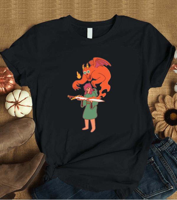 T-Shirt: Cursed Demon Sword Possessed by Red Winged Creature T-Shirt Cursed Demon Sword Possessed by Red Winged Creature T-Shirt