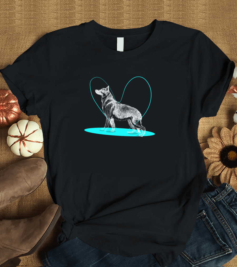 German Shepherd Love Heart T-Shirt
