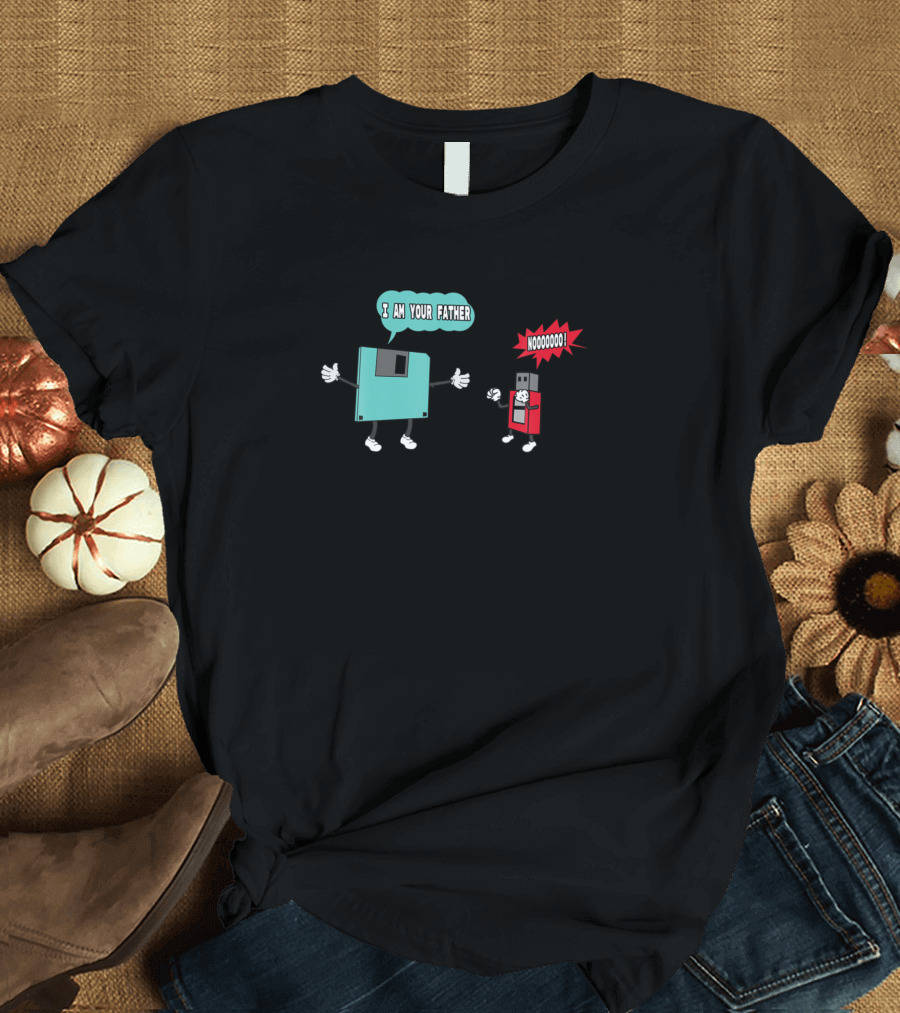 Computer Engineering Floppy Disk I Am Your Father Nooooooo T-Shirt